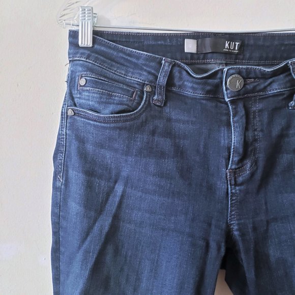 KUT from the Kloth Dark Wash Skinny Jeans 6 - Picture 3 of 7